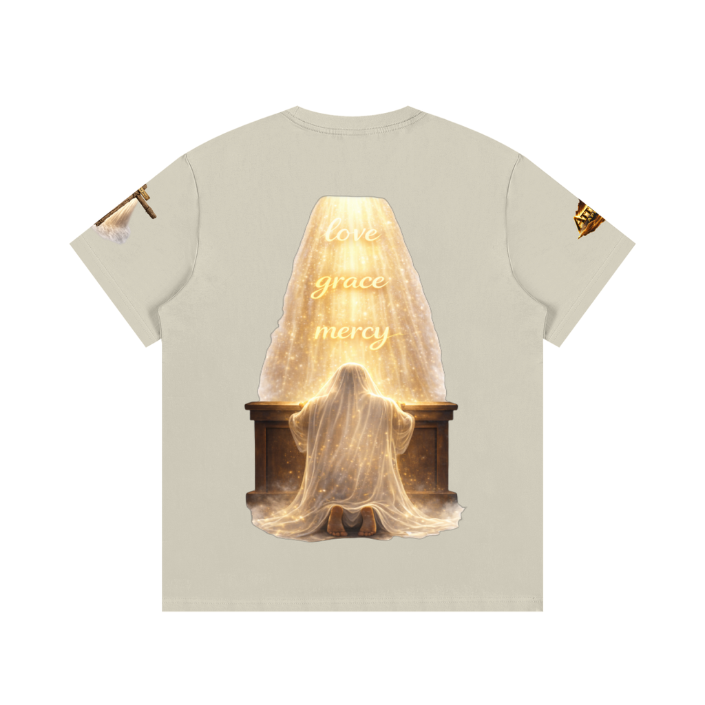 Unisex I Am Covered Tee – Angel Statue Graphic