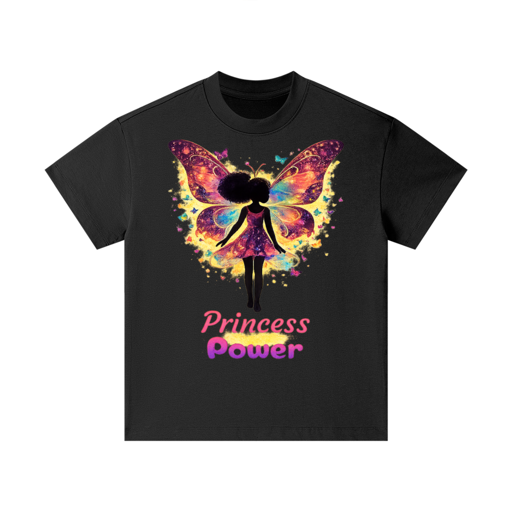 Girl’s Princess Power Tee – Angel Girl Wings (100% Cotton)