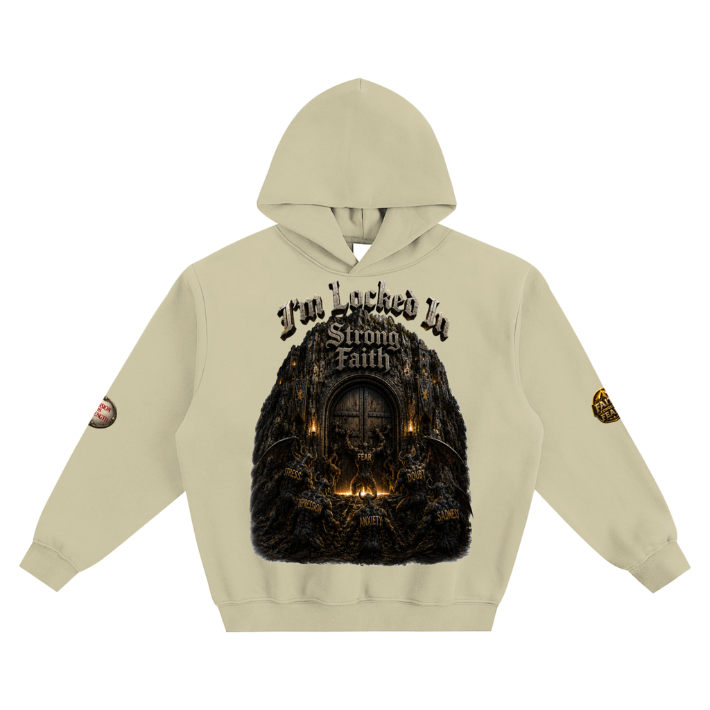 “Locked in” Fleeced Boxy Hoodie