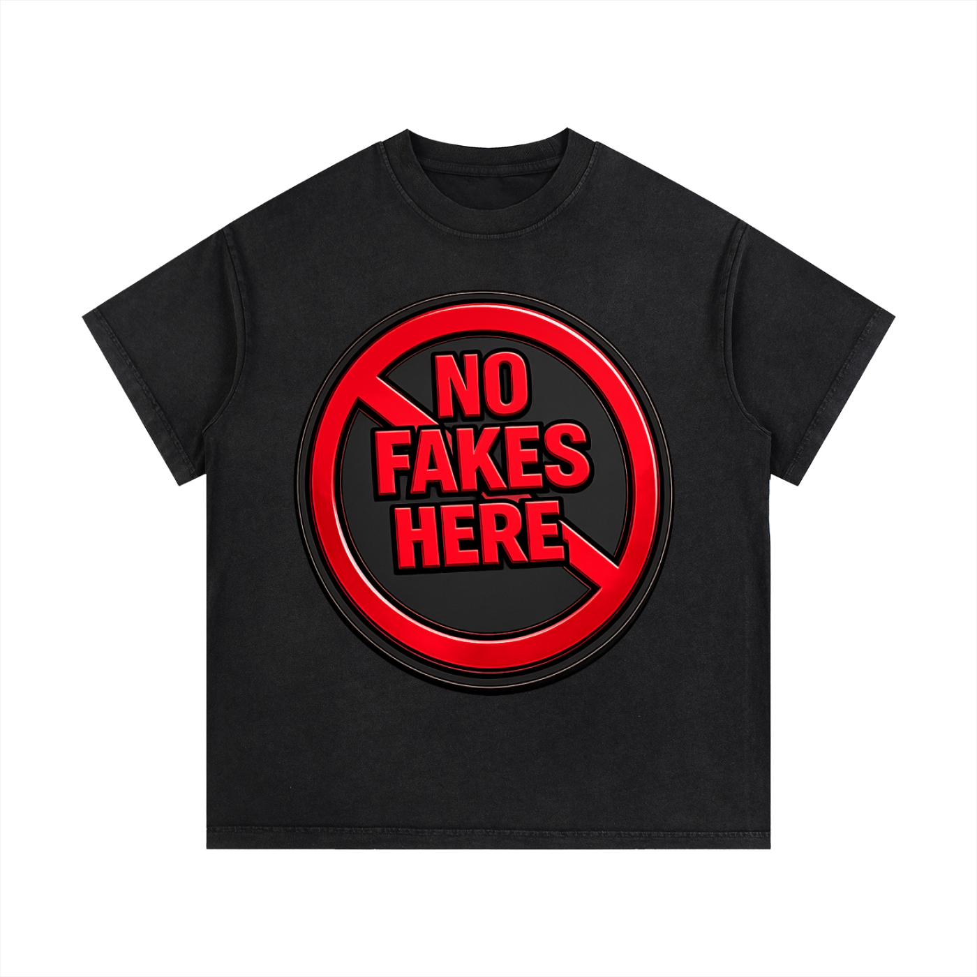 Unisex “No Fakes” Vintage Wash Cotton T-Shirt