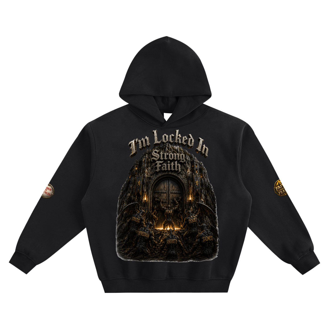 “Locked in” Fleeced Boxy Hoodie
