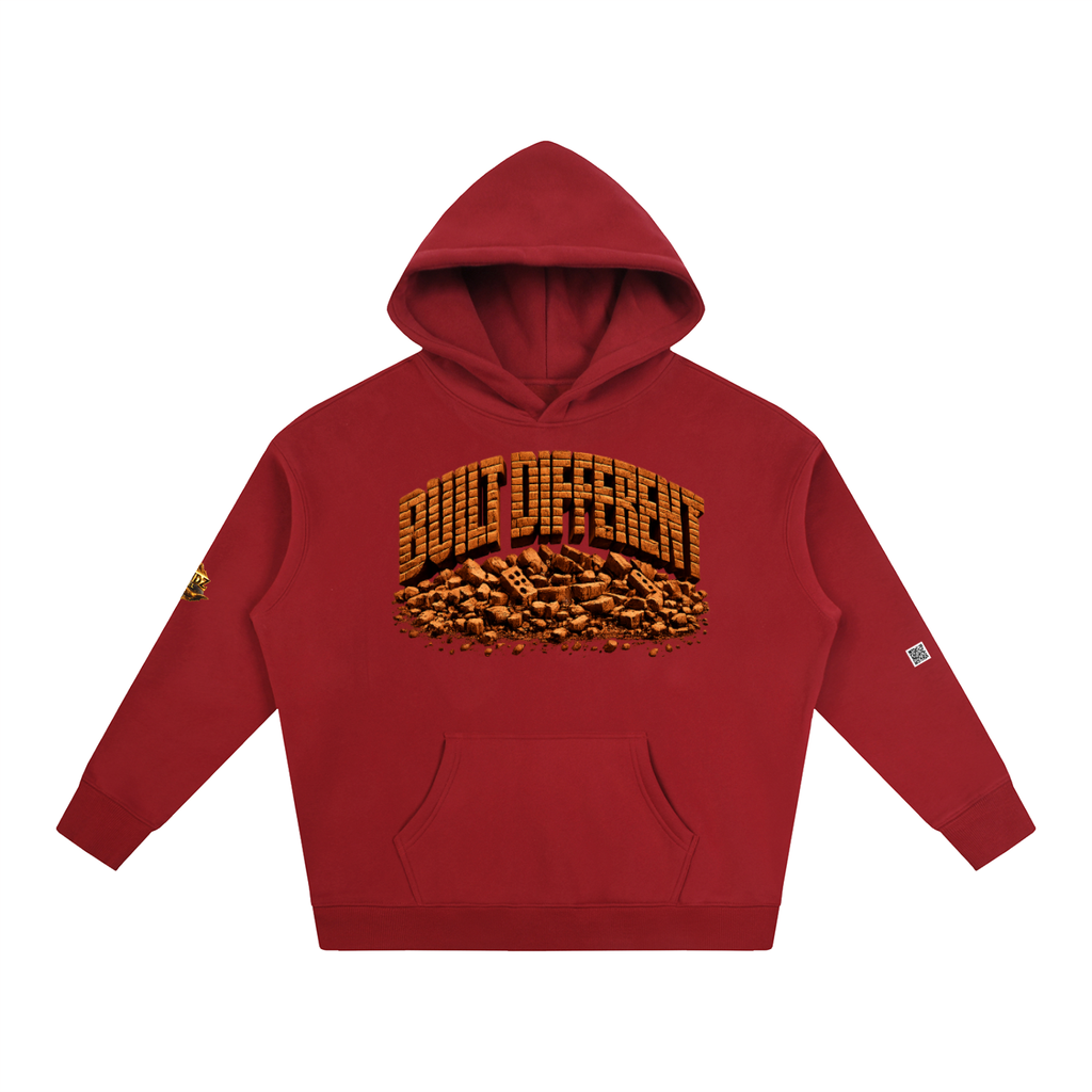 "Built Different" Oversize Fleeced Hoodie