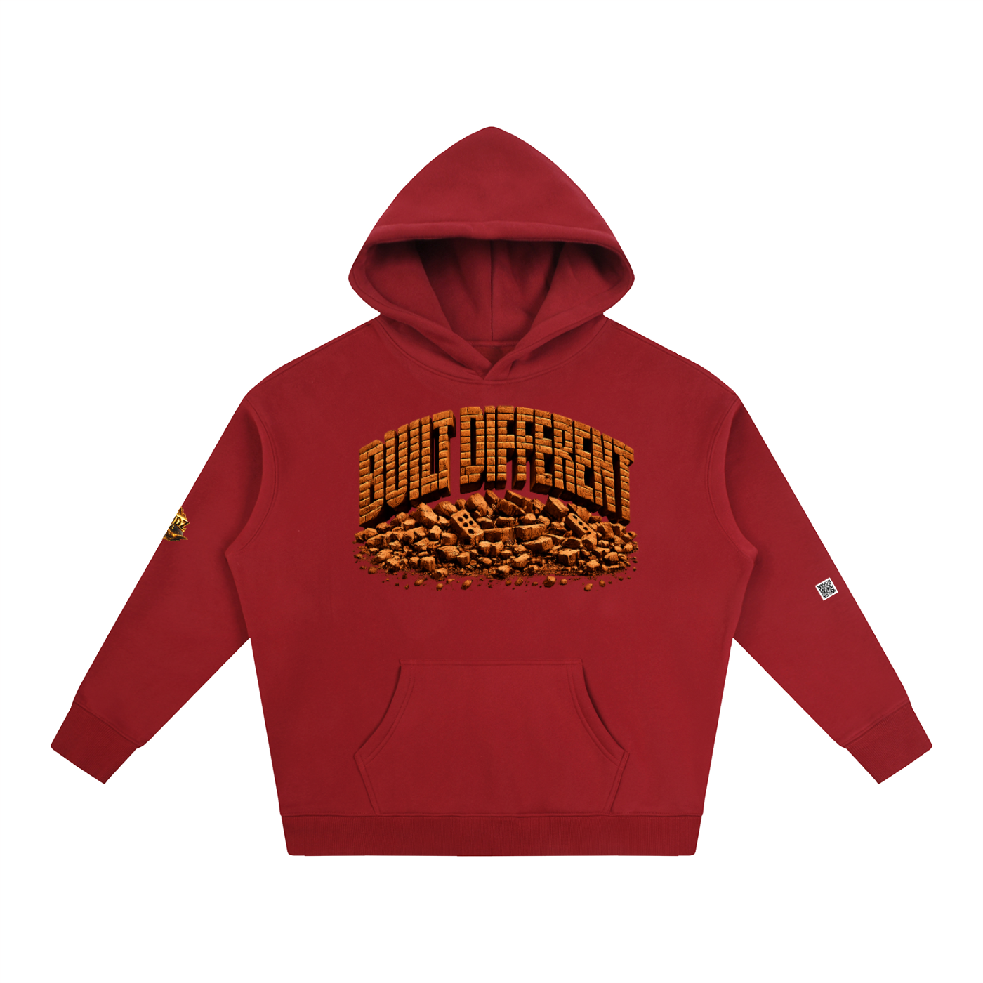 "Built Different" Oversize Fleeced Hoodie