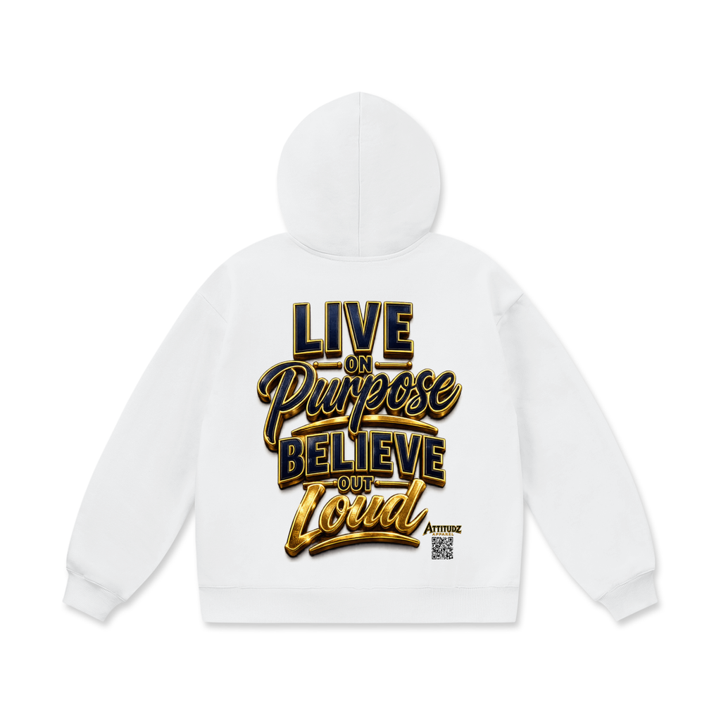 "Purpose" Oversize Heavyweight Fleece Hoodie