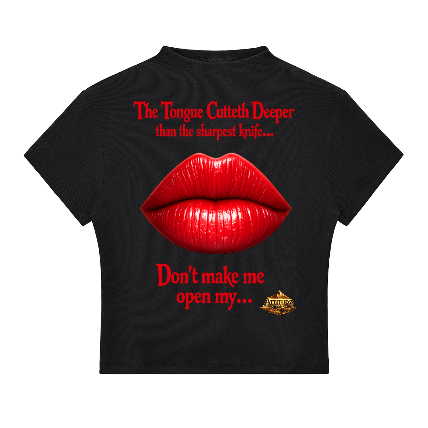 Women's: The Tongue, Essential Slim Fit Mock Neck T-Shirt