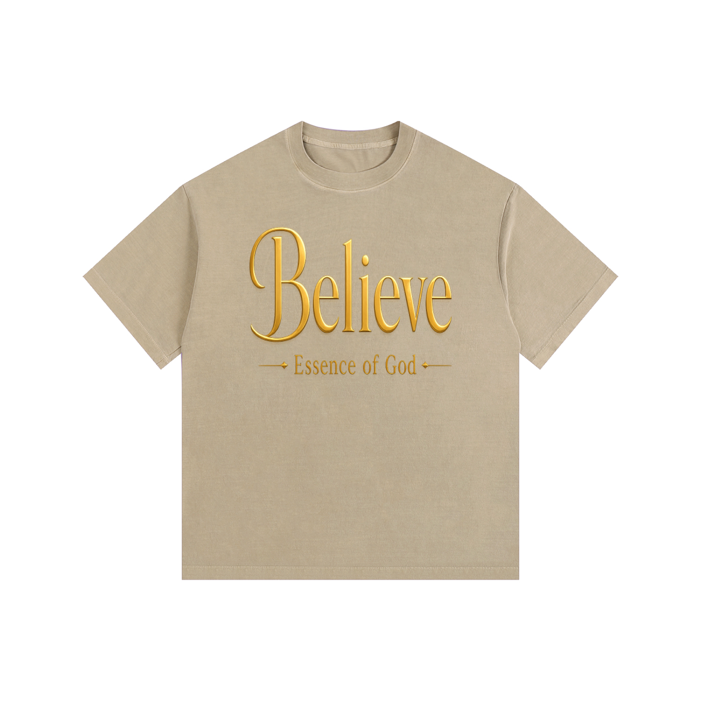 "Believe and Receive" Vintage Washed Oversized Cotton T-Shirt