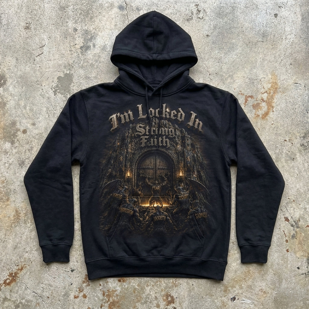 “Locked in” Fleeced Boxy Hoodie