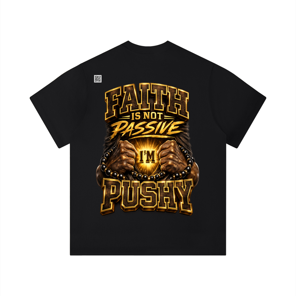 "Push" Unisex Solid Color Regular Fit T-Shirt