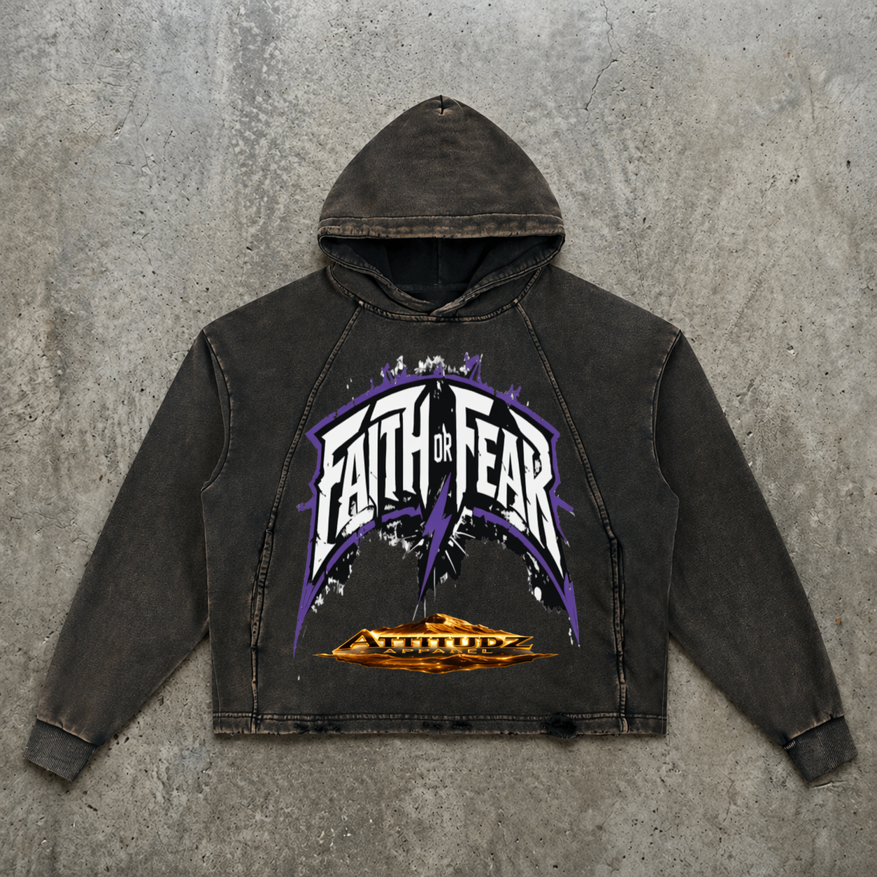 Faith or Fear – Unisex Frayed Hem Hoodie