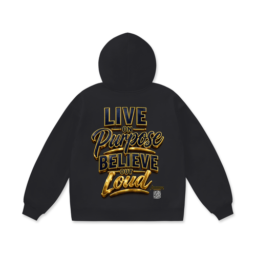 "Purpose" Oversize Heavyweight Fleece Hoodie