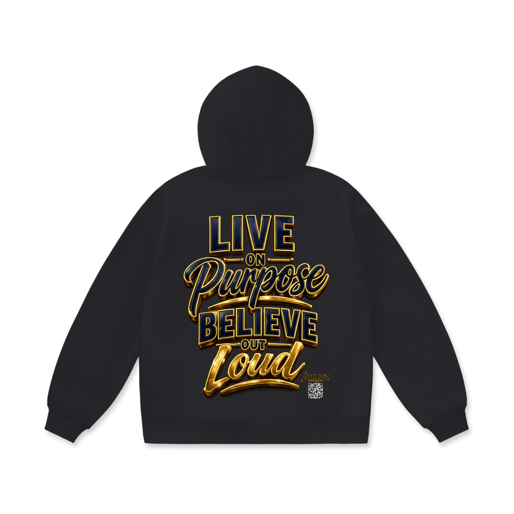 "Purpose" Oversize Heavyweight Fleece Hoodie