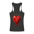 Women's" Slim Fit Ribbed Racerback Tank – Heart Graphic