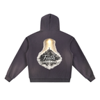 "My Attitudz" Sun Fade Frayed Fleece Hoodie