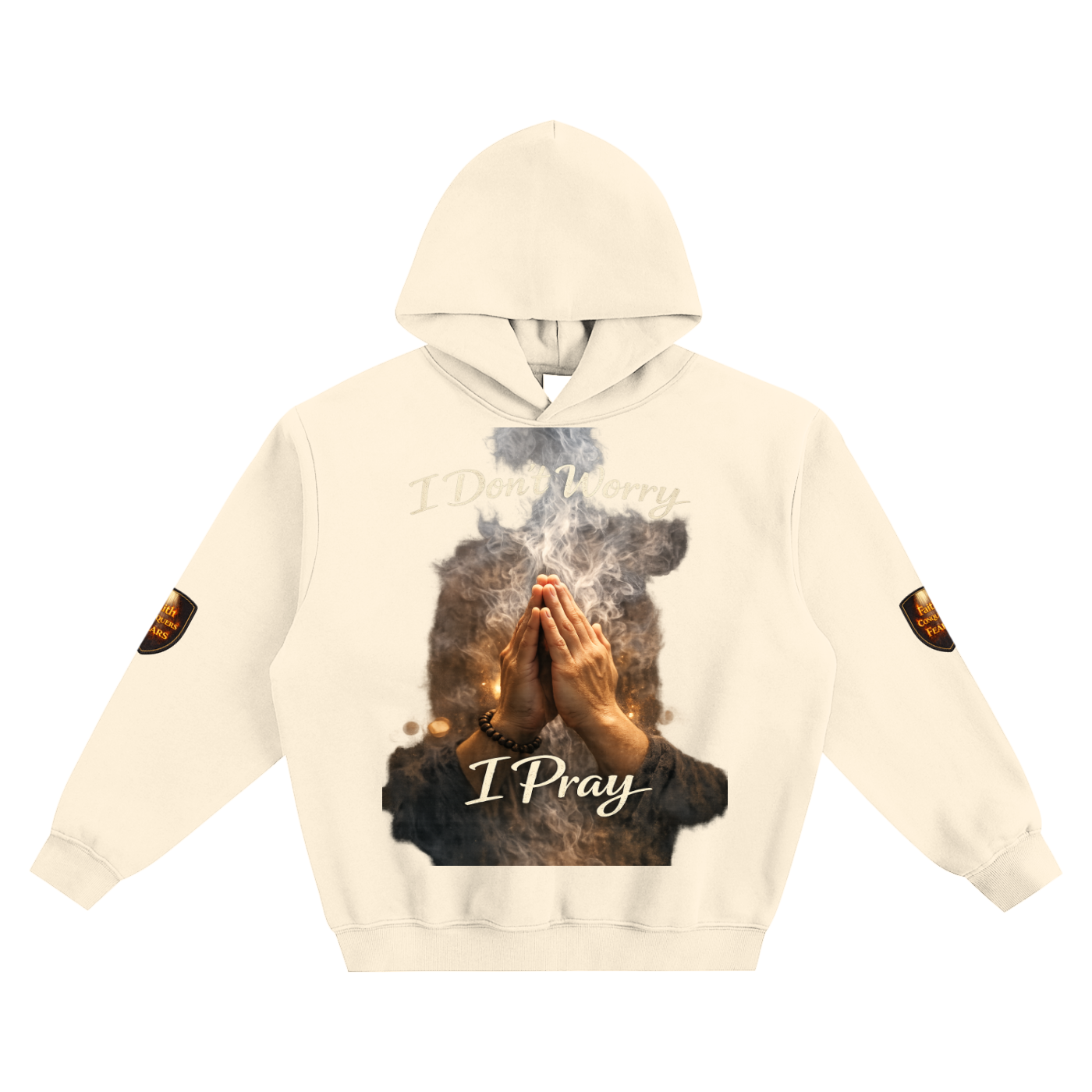 Unisex "I Pray" Fleeced Boxy Hoodie