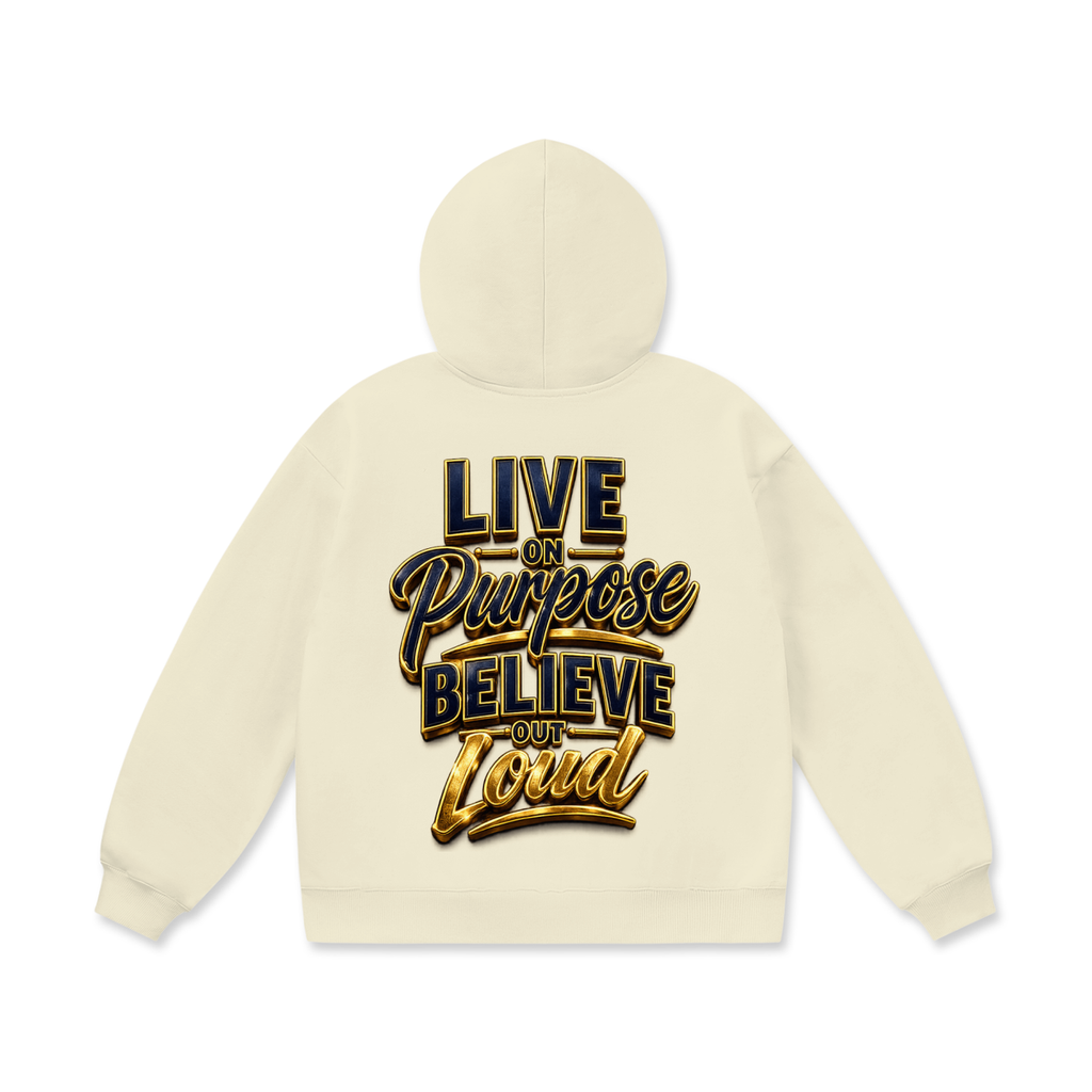 "Purpose" Oversize Heavyweight Fleece Hoodie
