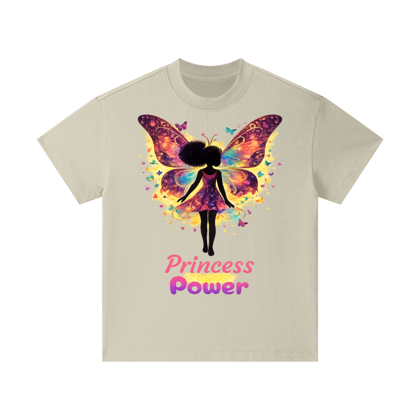 Girl’s Princess Power Tee – Angel Girl Wings (100% Cotton)
