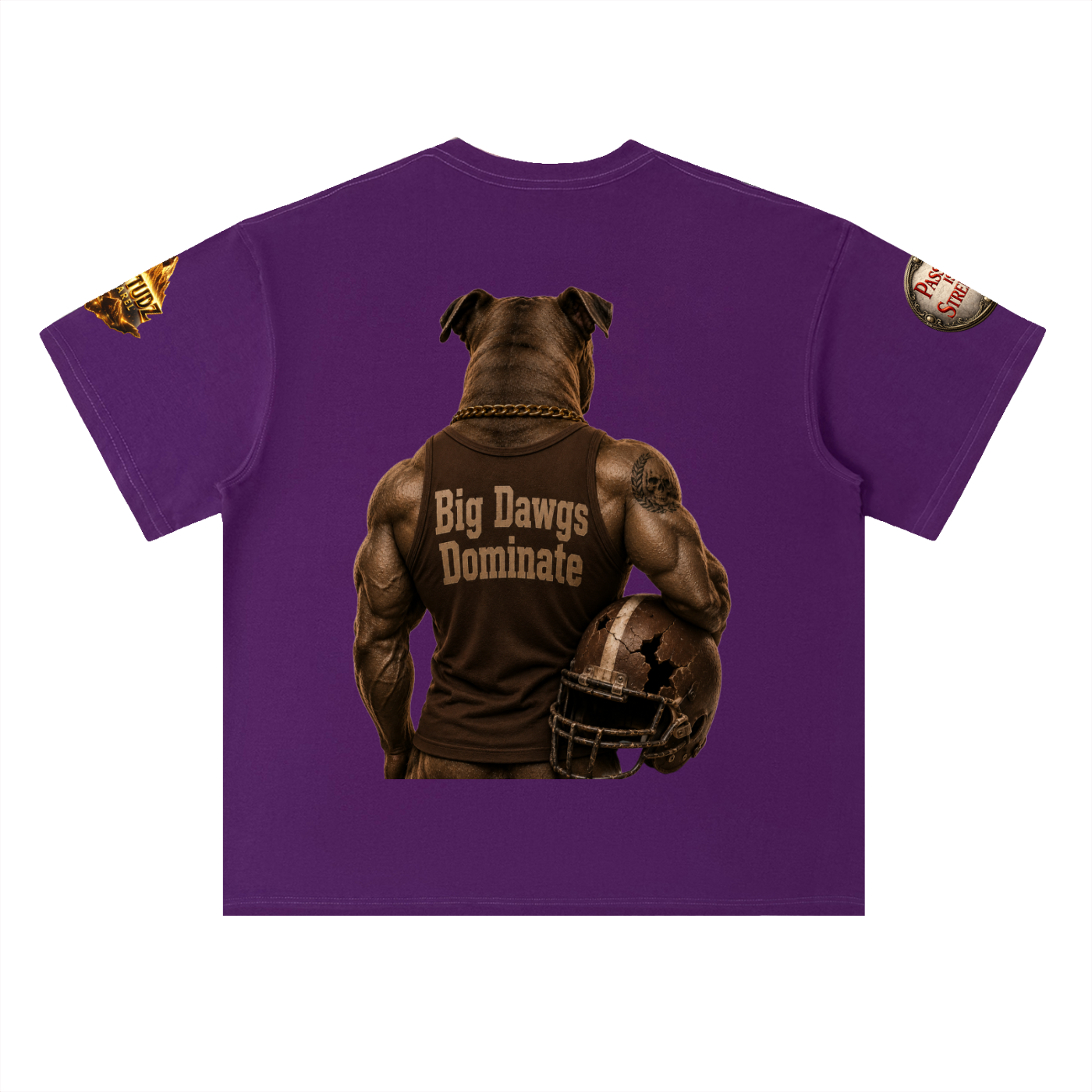"Big Dawgs" Heavyweight Drop Shoulder Cotton T-Shirt