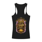 "Queen's Don't" Slim Fit Ribbed Racerback Tank Top