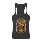 "Queen's Don't" Slim Fit Ribbed Racerback Tank Top