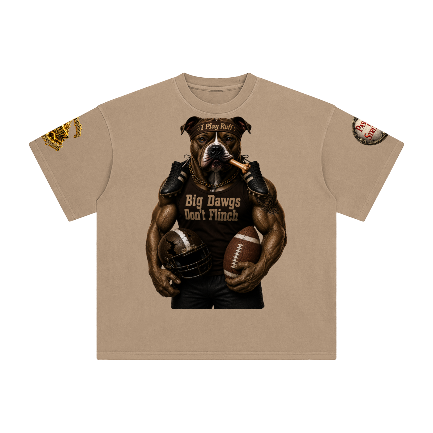 "I Play Ruff" Enzyme Washed T-Shirt
