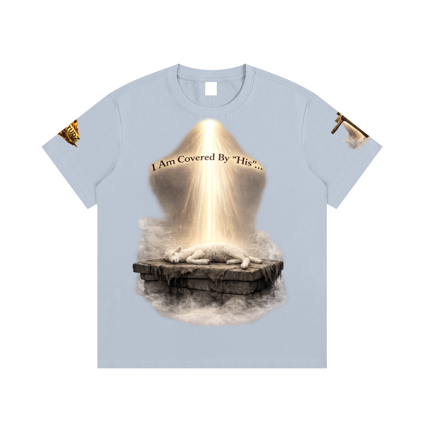 Unisex I Am Covered Tee – Angel Statue Graphic