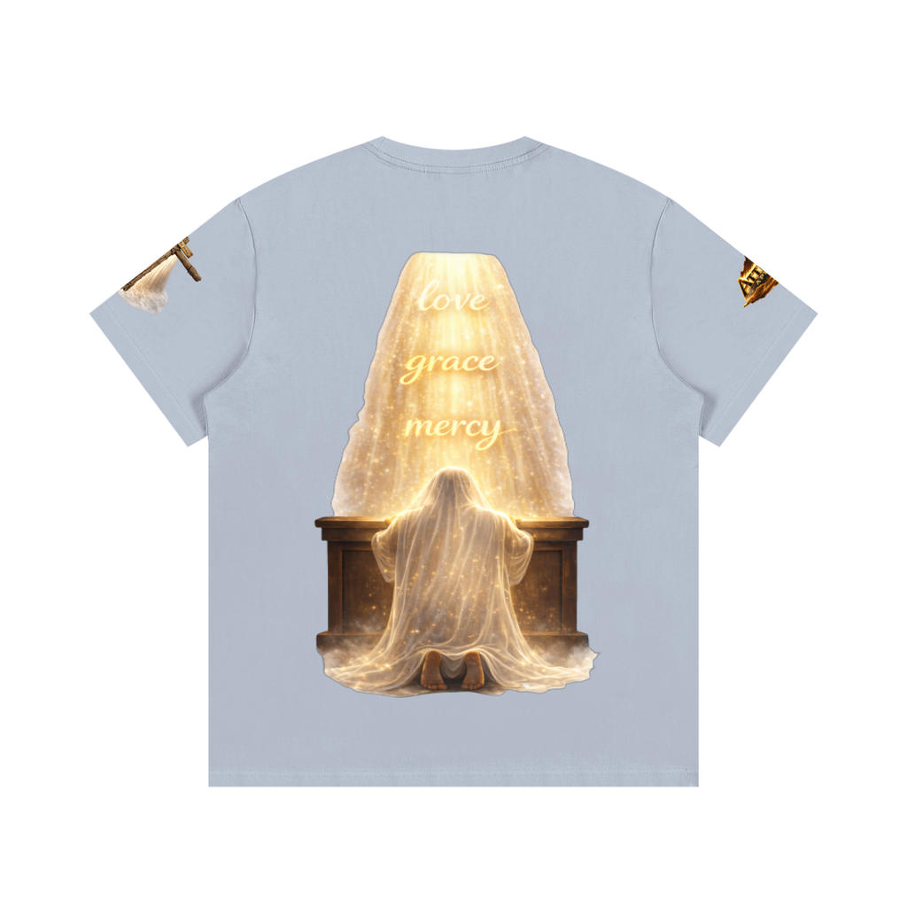 Unisex I Am Covered Tee – Angel Statue Graphic