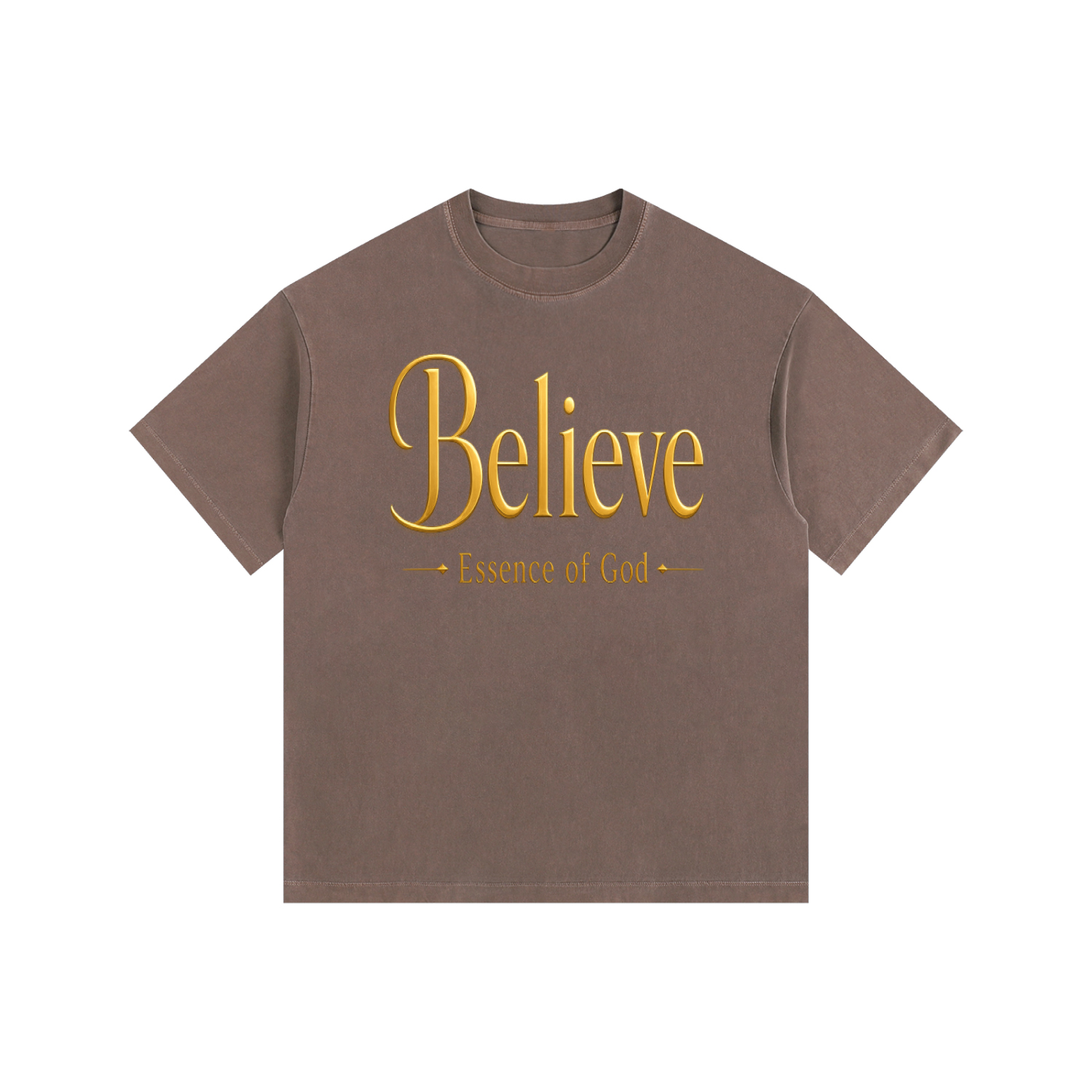 "Believe" Vintage Washed Oversized Cotton T-Shirt