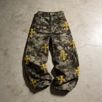 Digital Warfare – Embroidered Camo Denim Pants