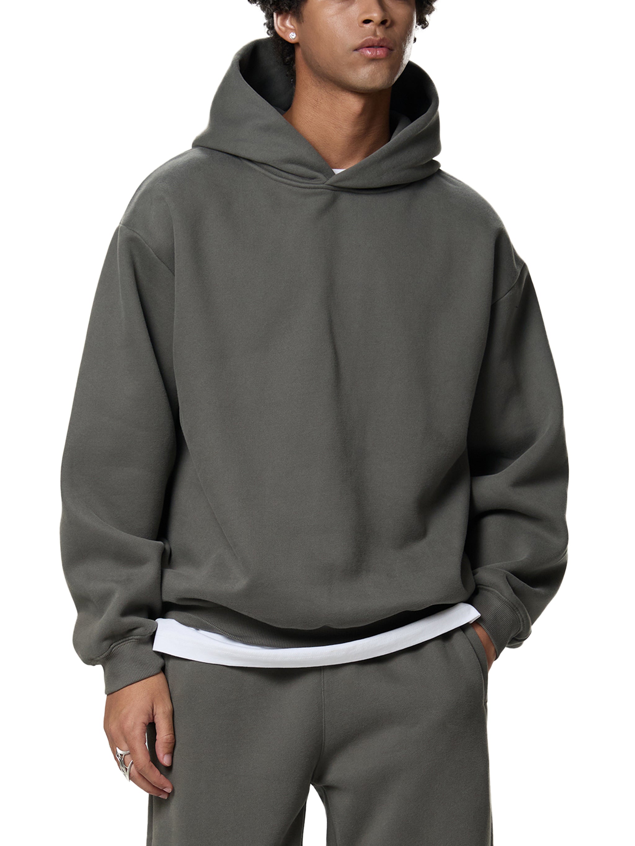 Men's "Forged In Fire" Fleeced Boxy Hoodie