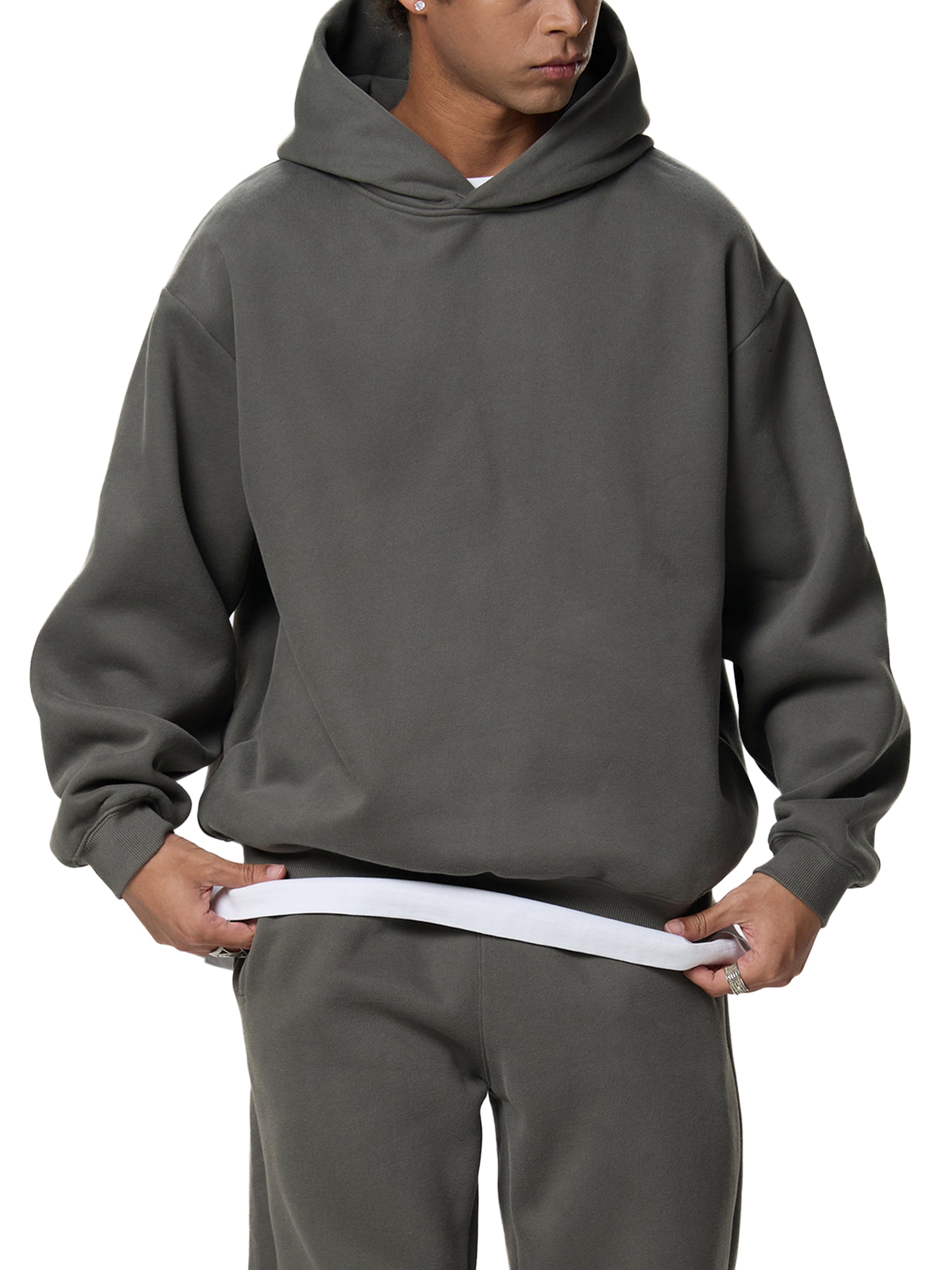 Men's "Forged In Fire" Fleeced Boxy Hoodie