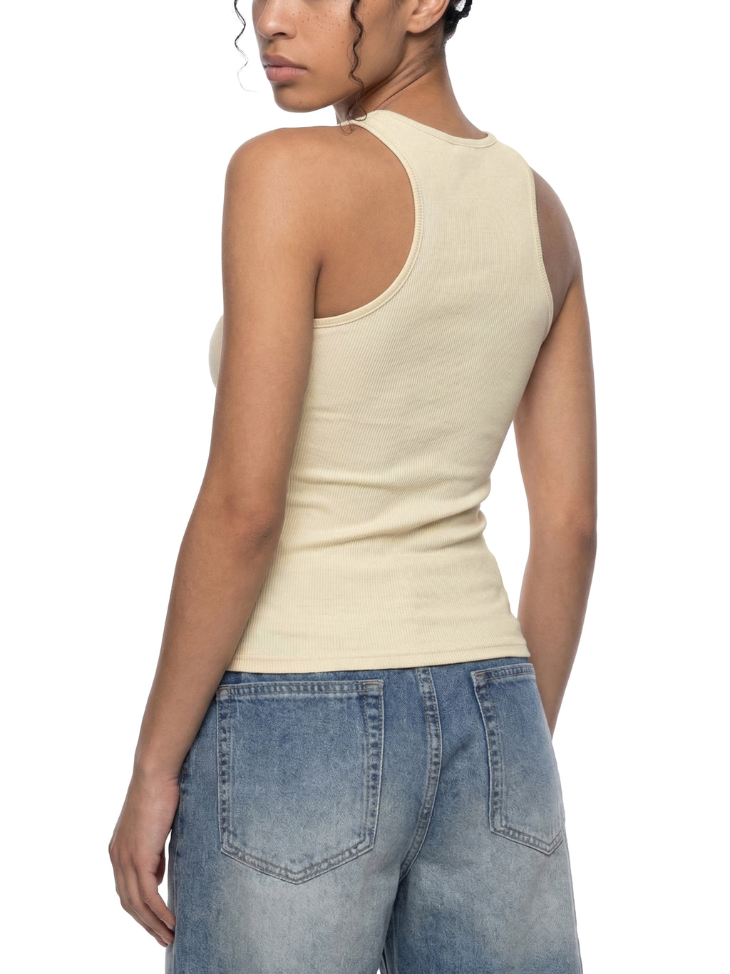 Women's" Slim Fit Ribbed Racerback Tank – Heart Graphic