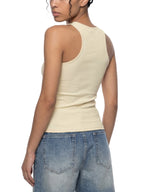 Women's" Slim Fit Ribbed Racerback Tank – Heart Graphic