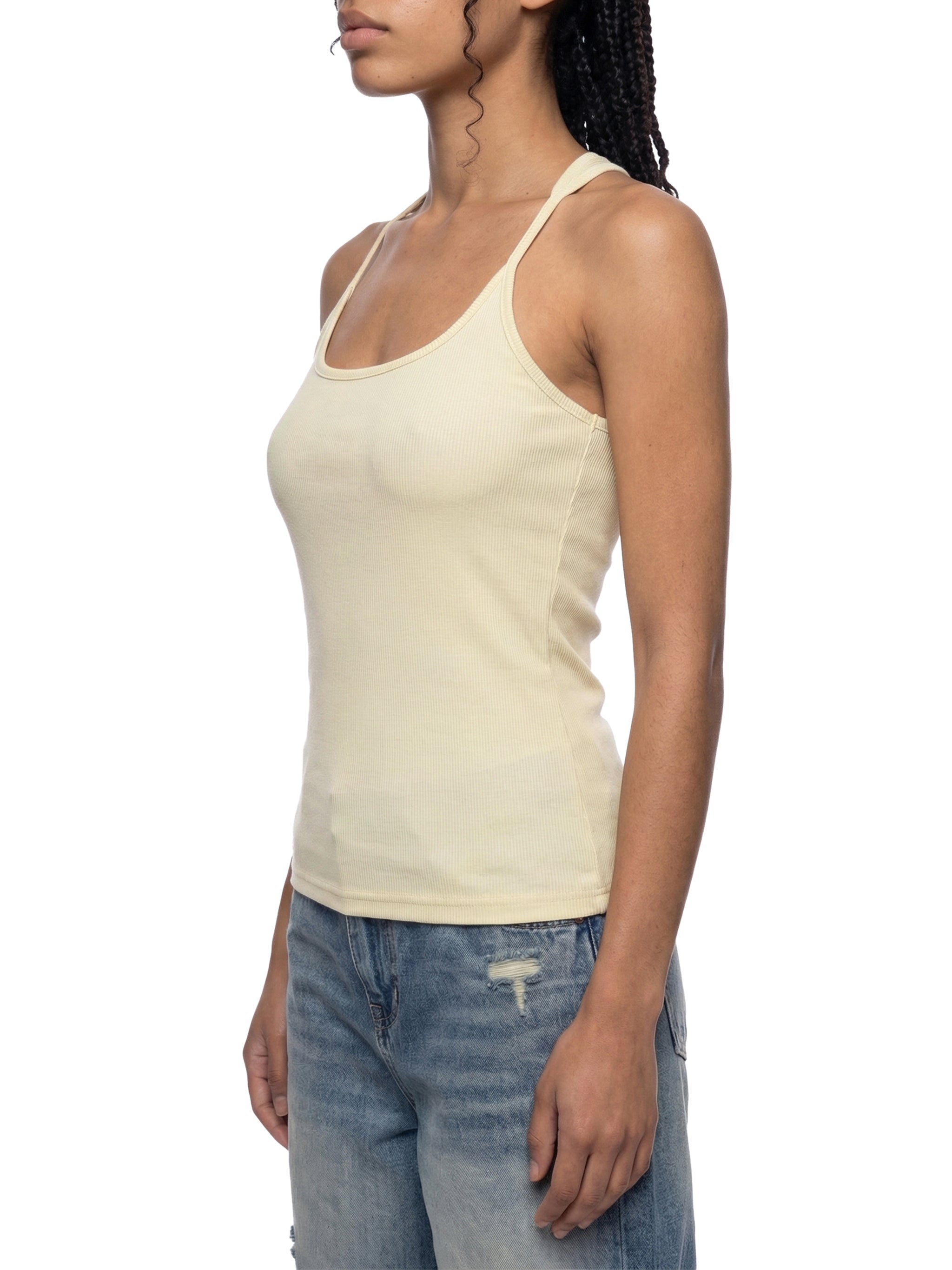 Women's" Slim Fit Ribbed Racerback Tank – Heart Graphic