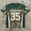Trust God 35 Camo Football Jersey