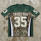 Trust God 35 Camo Football Jersey