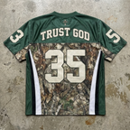 Trust God 35 Camo Football Jersey