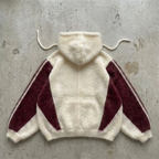 Fearless – Textured Contrast Knit Hoodie
