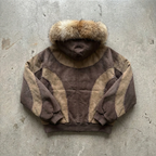 Heaven Bound – Fur-Trimmed Patchwork Jacket