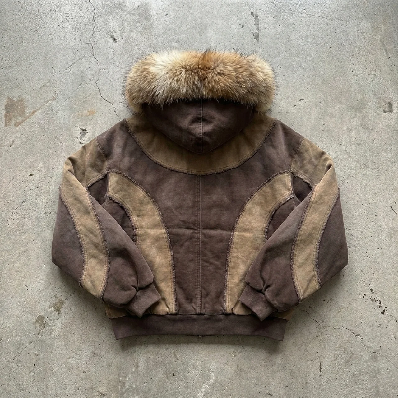 Heaven Bound – Fur-Trimmed Patchwork Jacket